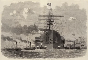 Le Great Eastern contournant la pointe en face de Blackwall